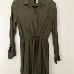 H&M Green Shirt Dress.